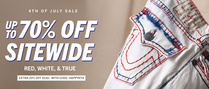 4th of july sale 70% off sitewide.Extra 20% off $150+ with code: HAPPY4TH.